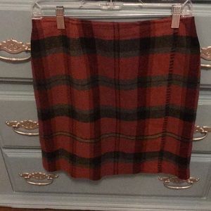 Skirt wrap, size 8, Multi red, gray, black, plaid